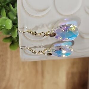 Brilliant Shimmer Teardrop Prism Earrings